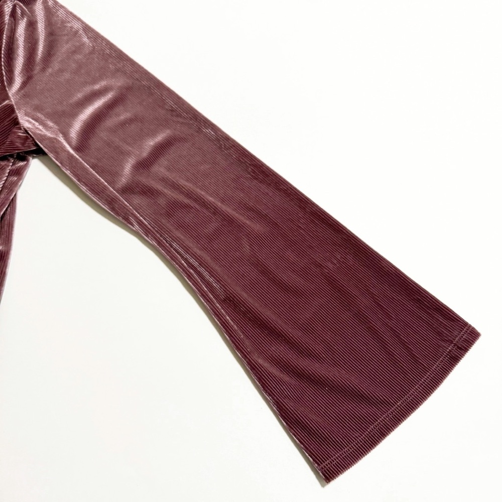 Express Ribbed Velvet Fit and Flare Dress - Picture 8 of 10
